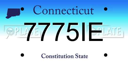 7775IE Connecticut License Plate