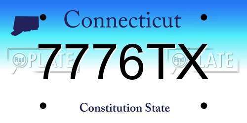 7776TX Connecticut License Plate