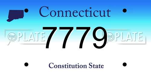7779 Connecticut License Plate