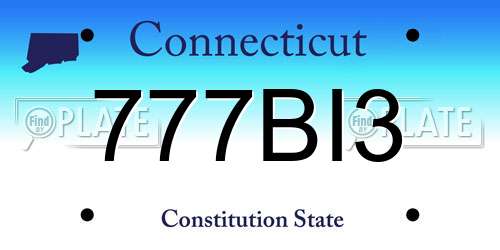 777BI3 Connecticut License Plate