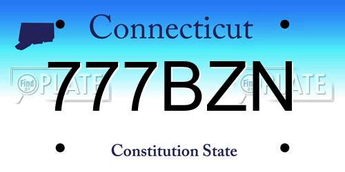 777BZN Connecticut License Plate