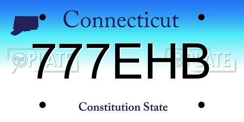 777EHB Connecticut License Plate