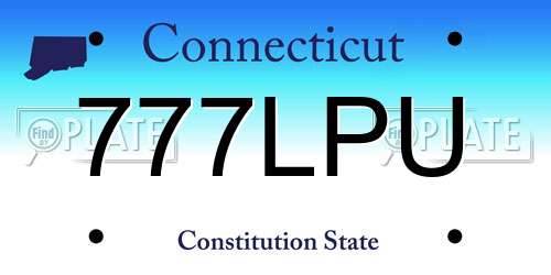 777LPU Connecticut License Plate