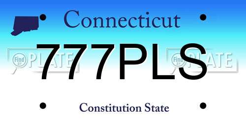 777PLS Connecticut License Plate