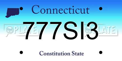 777SI3 Connecticut License Plate
