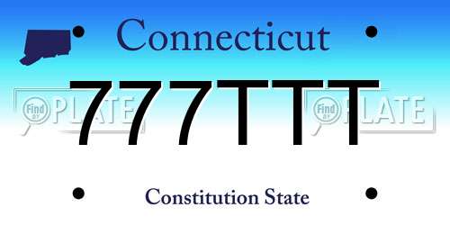 777TTT Connecticut License Plate