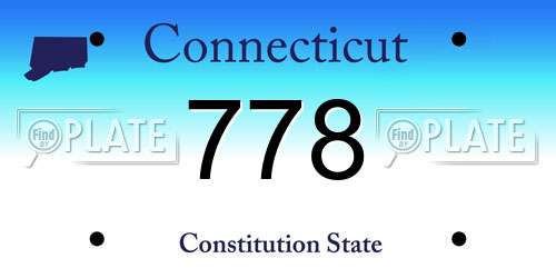 778 Connecticut License Plate