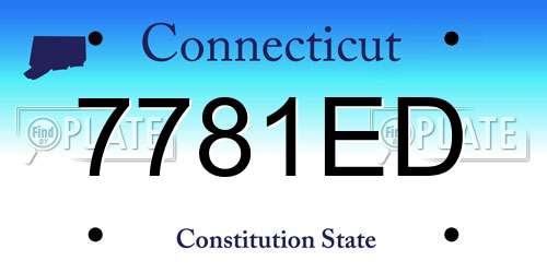 7781ED Connecticut License Plate