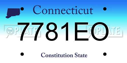 7781EO Connecticut License Plate