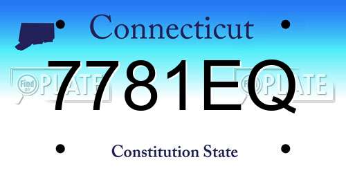 7781EQ Connecticut License Plate