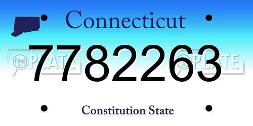 7782263 Connecticut License Plate