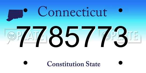 7785773 Connecticut License Plate