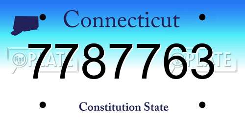 7787763 Connecticut License Plate