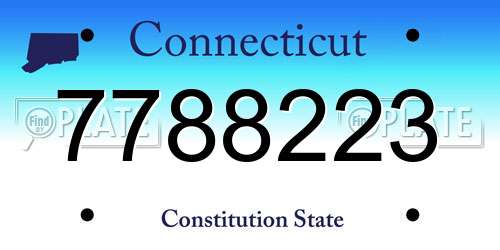 7788223 Connecticut License Plate