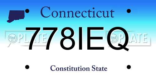 778IEQ Connecticut License Plate