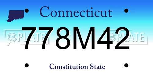 778M42 Connecticut License Plate