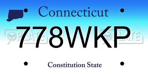 778WKP Connecticut License Plate