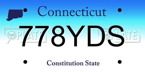 778YDS Connecticut License Plate