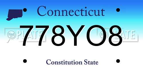 778YO8 Connecticut License Plate