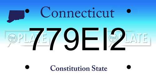 779EI2 Connecticut License Plate
