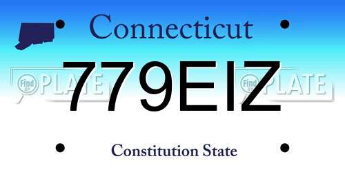 779EIZ Connecticut License Plate