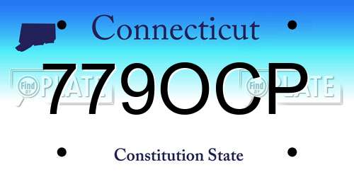 779OCP Connecticut License Plate