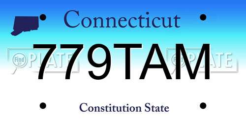 779TAM Connecticut License Plate