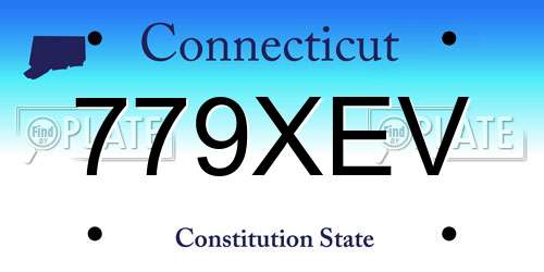 779XEV Connecticut License Plate