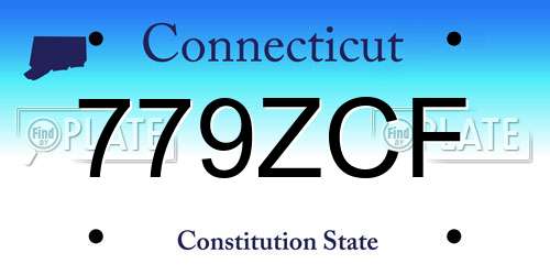 779ZCF Connecticut License Plate