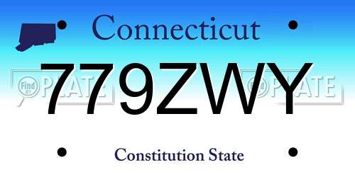 779ZWY Connecticut License Plate