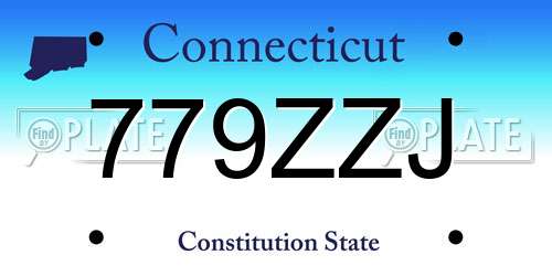 779ZZJ Connecticut License Plate