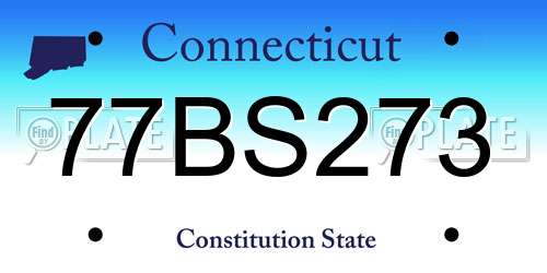 77BS273 Connecticut License Plate