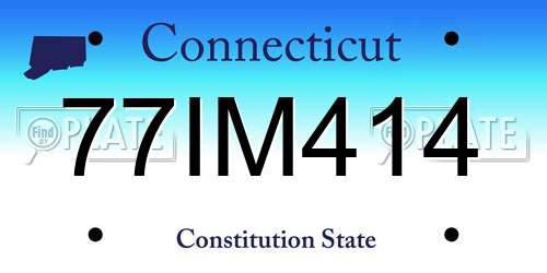 77IM414 Connecticut License Plate