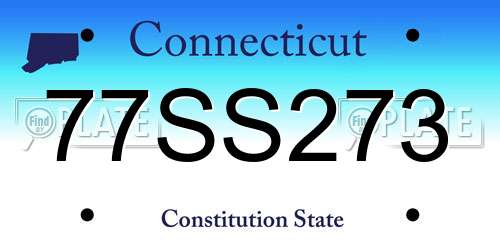 77SS273 Connecticut License Plate