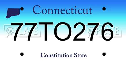 77TO276 Connecticut License Plate