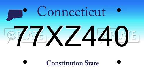 77XZ440 Connecticut License Plate