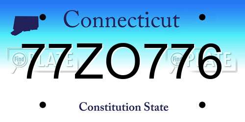 77ZO776 Connecticut License Plate