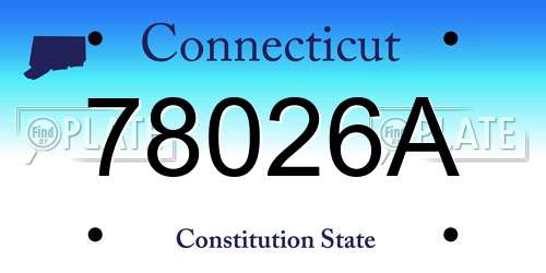 78026A Connecticut License Plate