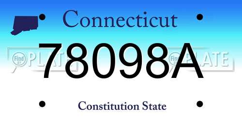 78098A Connecticut License Plate