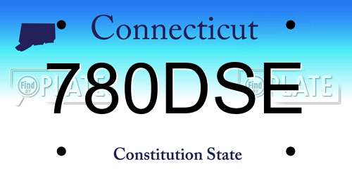 780DSE Connecticut License Plate