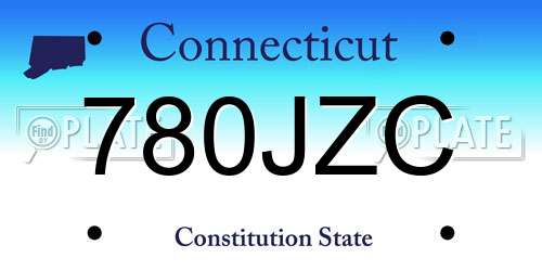 780JZC Connecticut License Plate