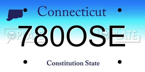 780OSE Connecticut License Plate