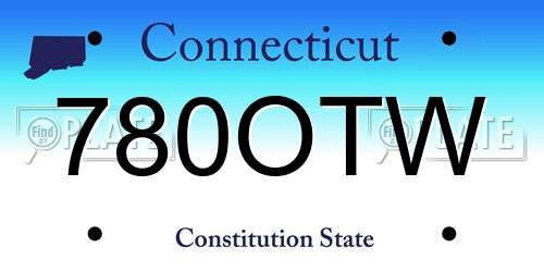 780OTW Connecticut License Plate