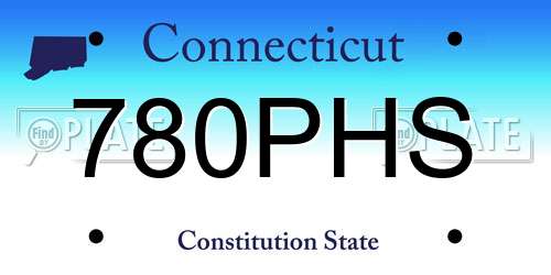 780PHS Connecticut License Plate