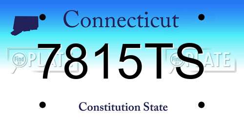 7815TS Connecticut License Plate