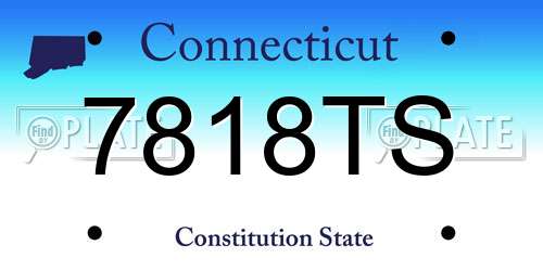 7818TS Connecticut License Plate