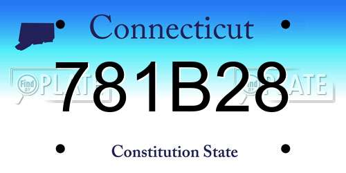781B28 Connecticut License Plate