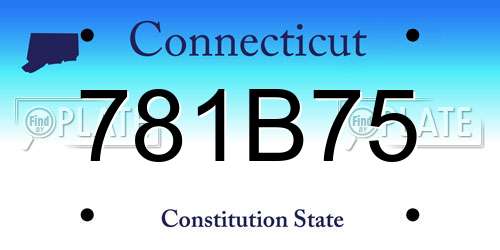 781B75 Connecticut License Plate