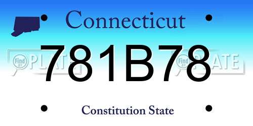 781B78 Connecticut License Plate