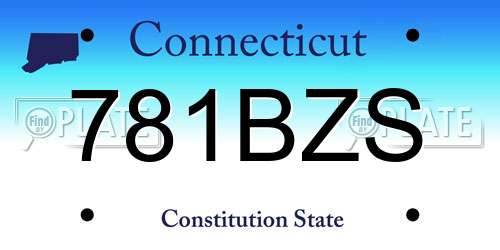781BZS Connecticut License Plate